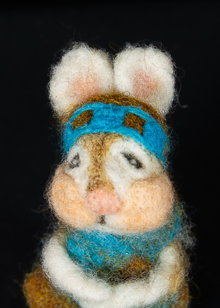Felted 3D Art, "Bunny-1"