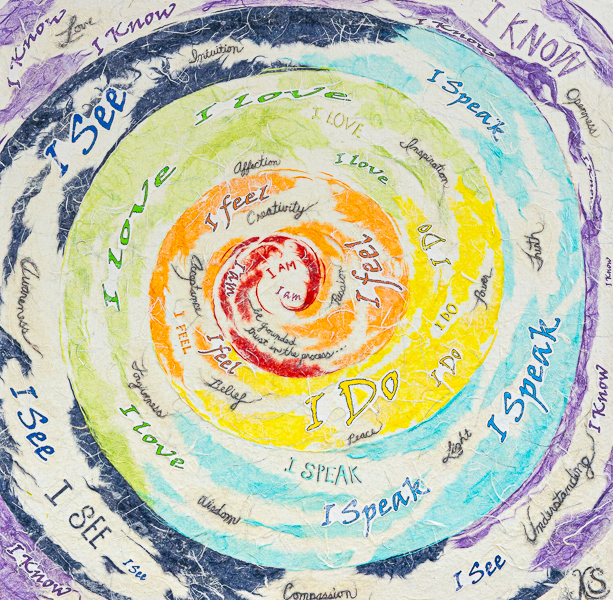 Paper Collage, "Chakra Journey"