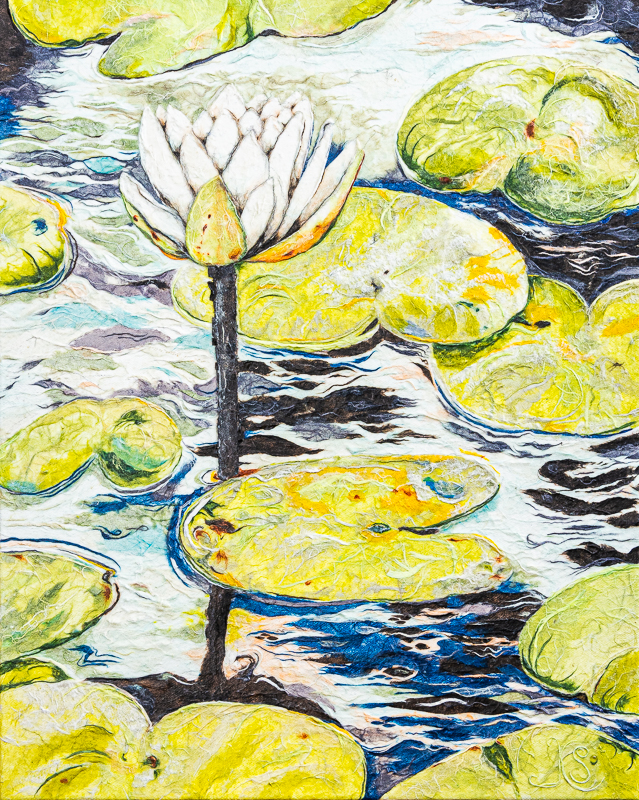 Paper Collage, "Lone Lilly"