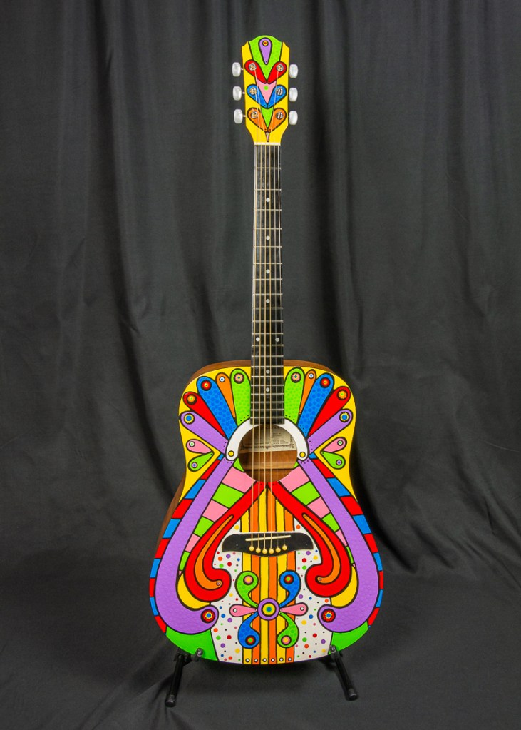 Playable Pop Art Guitar, "Pinball"