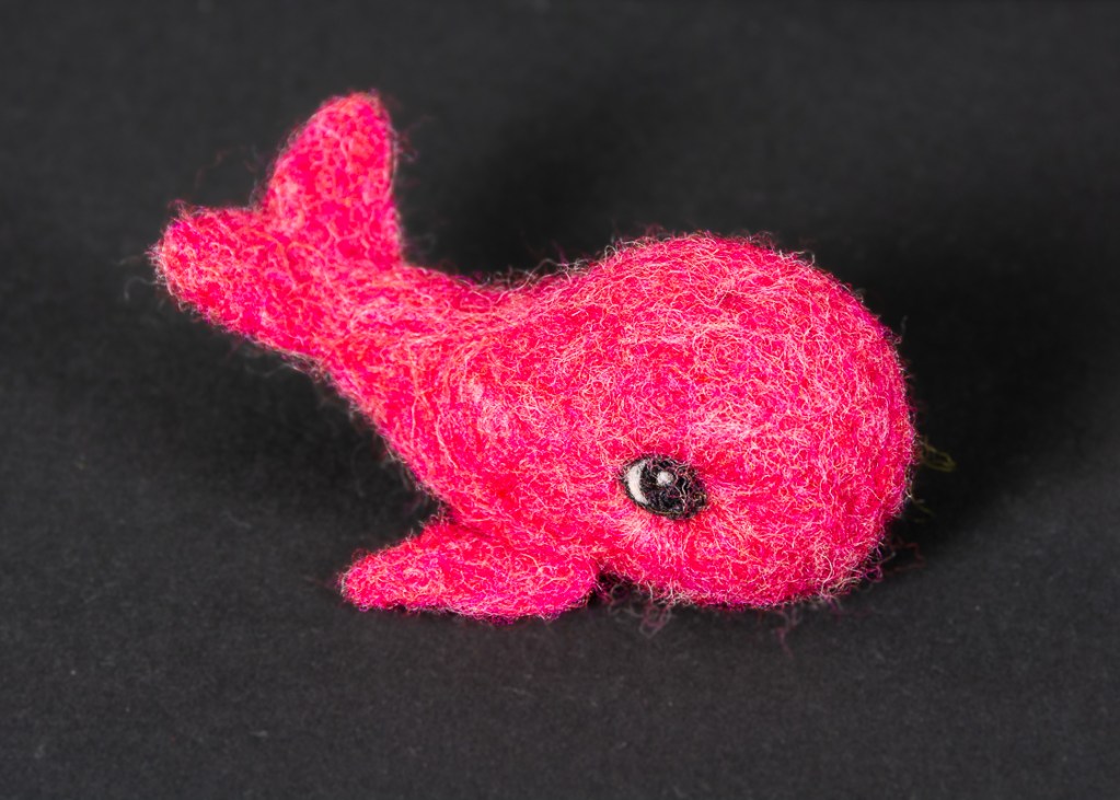 Felted 3D Art, "Whale-1"
